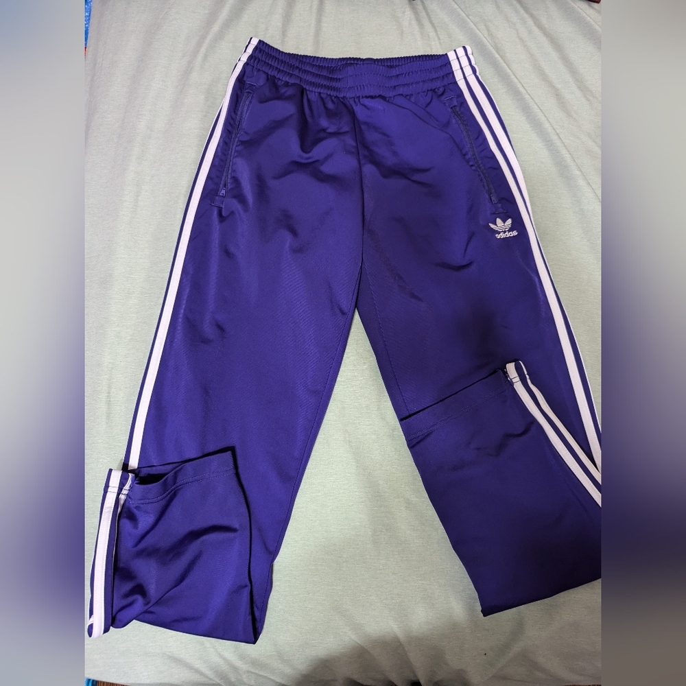 Adidas purple track pants